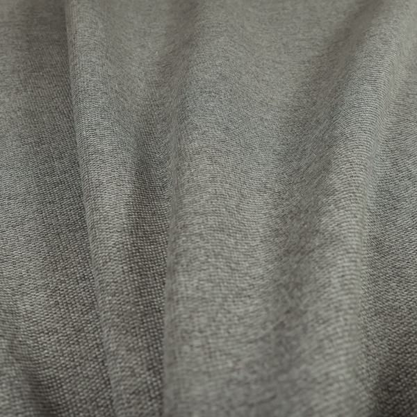 Bahamas Textured Chenille Upholstery Furnishing Fabric In Pewter Grey