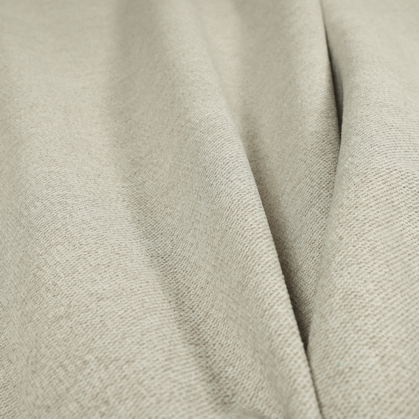 Bahamas Textured Chenille Upholstery Furnishing Fabric In Cream - Roman Blinds