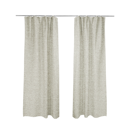 Bahamas Textured Chenille Upholstery Furnishing Fabric In Cream - Made To Measure Curtains