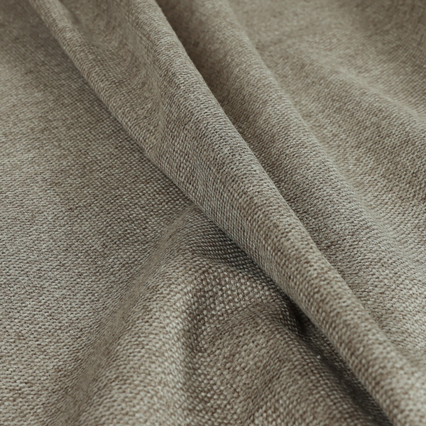 Bahamas Textured Chenille Upholstery Furnishing Fabric In Beige - Made To Measure Curtains