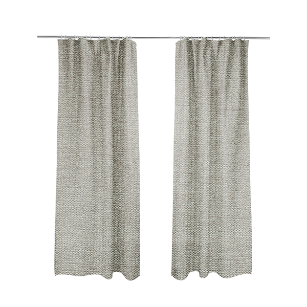 Bahamas Textured Chenille Upholstery Furnishing Fabric In Beige - Made To Measure Curtains