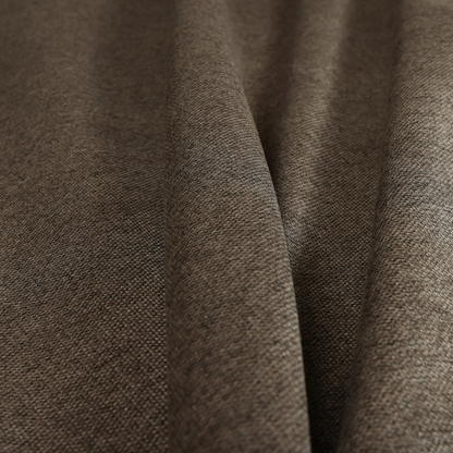 Bahamas Textured Chenille Upholstery Furnishing Fabric In Brown - Made To Measure Curtains