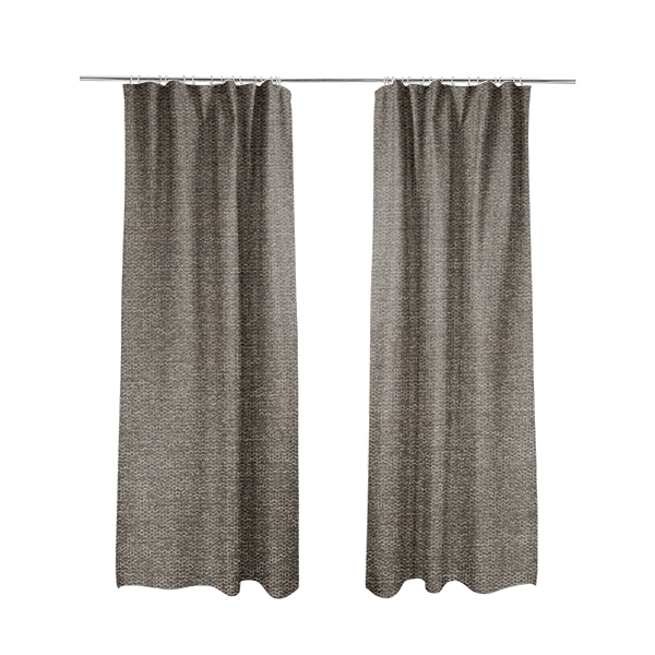 Bahamas Textured Chenille Upholstery Furnishing Fabric In Brown - Made To Measure Curtains