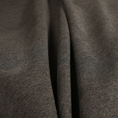 Bahamas Textured Chenille Upholstery Furnishing Fabric In Dark Brown - Made To Measure Curtains