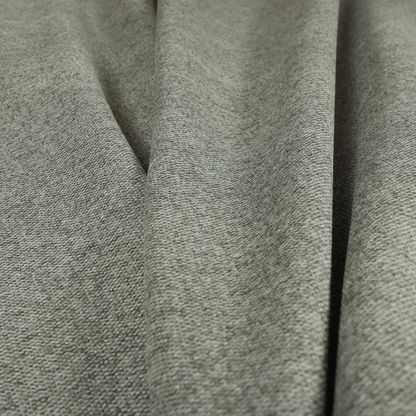 Bahamas Textured Chenille Upholstery Furnishing Fabric In Cloud Grey - Roman Blinds