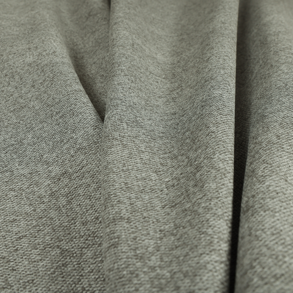 Bahamas Textured Chenille Upholstery Furnishing Fabric In Cloud Grey