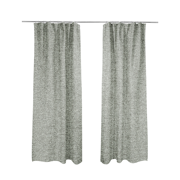 Bahamas Textured Chenille Upholstery Furnishing Fabric In Cloud Grey - Made To Measure Curtains