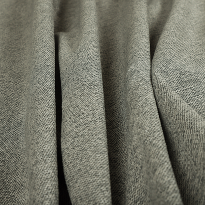 Bahamas Textured Chenille Upholstery Furnishing Fabric In Grey - Roman Blinds