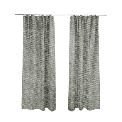 Bahamas Textured Chenille Upholstery Furnishing Fabric In Grey - Made To Measure Curtains