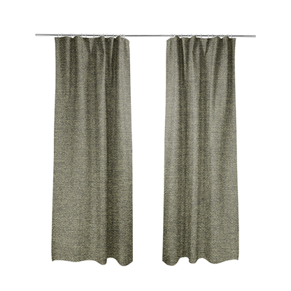 Bahamas Textured Chenille Upholstery Furnishing Fabric In Green - Made To Measure Curtains