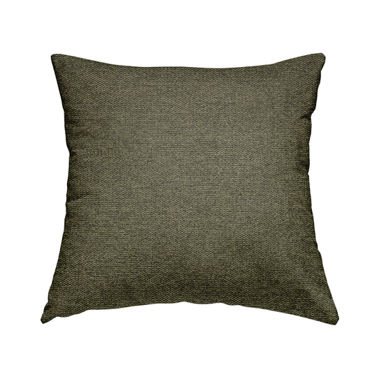 Bahamas Textured Chenille Upholstery Furnishing Fabric In Green - Handmade Cushions