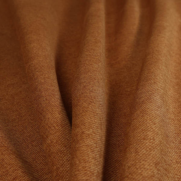 Bahamas Textured Chenille Upholstery Furnishing Fabric In Orange - Made To Measure Curtains