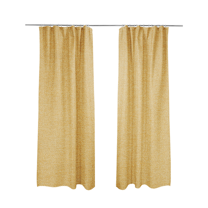 Bahamas Textured Chenille Upholstery Furnishing Fabric In Yellow - Made To Measure Curtains