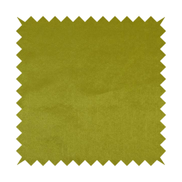 Bellevue Brushed Chenille Flat Weave Plain Upholstery Fabric In Lime Green