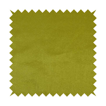 Bellevue Brushed Chenille Flat Weave Plain Upholstery Fabric In Lime Green