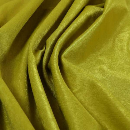 Bellevue Brushed Chenille Flat Weave Plain Upholstery Fabric In Lime Green - Made To Measure Curtains