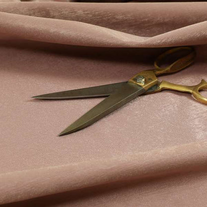 Bellevue Brushed Chenille Flat Weave Plain Upholstery Fabric In Pink - Roman Blinds
