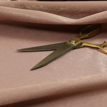 Bellevue Brushed Chenille Flat Weave Plain Upholstery Fabric In Pink - Made To Measure Curtains