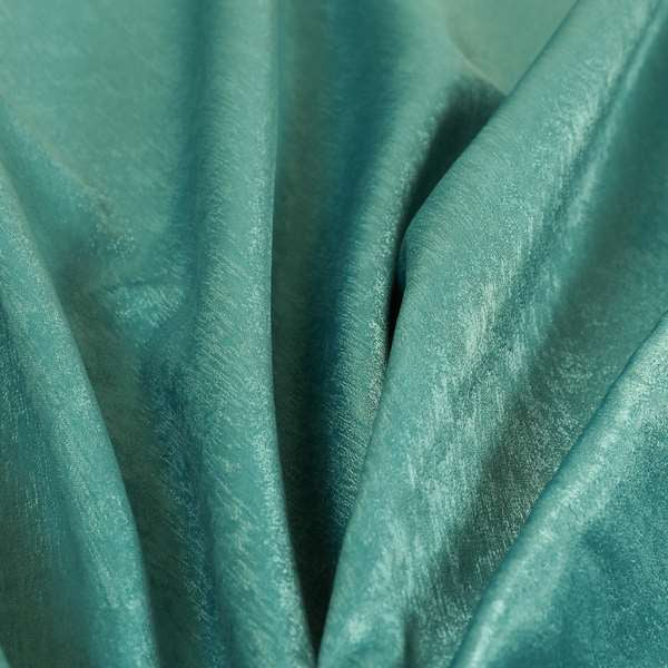 Bellevue Brushed Chenille Flat Weave Plain Upholstery Fabric In Blue