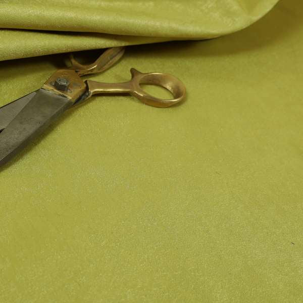 Bellevue Brushed Chenille Flat Weave Plain Upholstery Fabric In Yellow - Roman Blinds