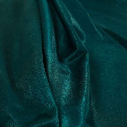 Bellevue Brushed Chenille Flat Weave Plain Upholstery Fabric In Teal - Handmade Cushions