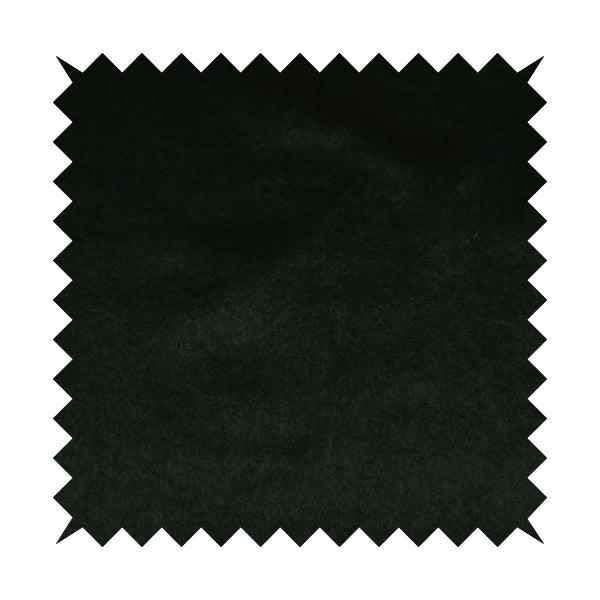 Bellevue Brushed Chenille Flat Weave Plain Upholstery Fabric In Black - Made To Measure Curtains