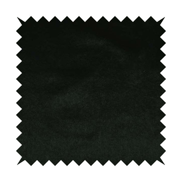 Bellevue Brushed Chenille Flat Weave Plain Upholstery Fabric In Black