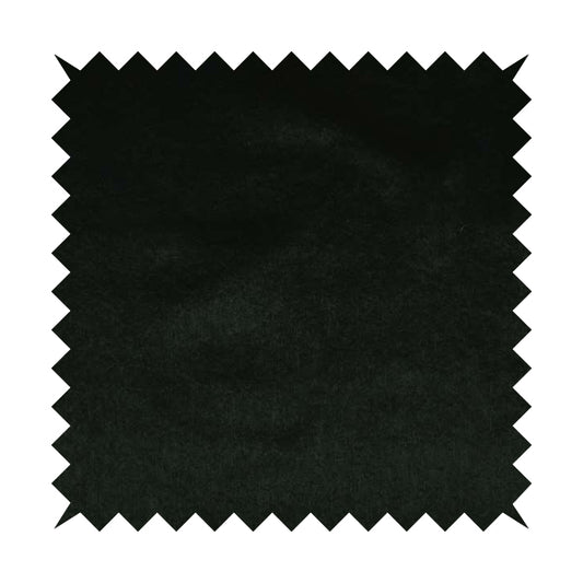 Bellevue Brushed Chenille Flat Weave Plain Upholstery Fabric In Black