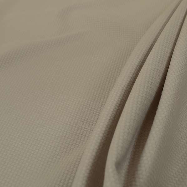 Bhopal Soft Textured Cream Coloured Plain Velour Pile Upholstery Fabric