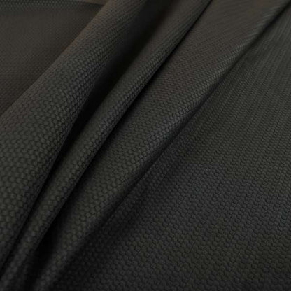 Bhopal Soft Textured Black Coloured Plain Velour Pile Upholstery Fabric - Made To Measure Curtains