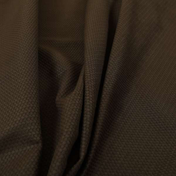 Bhopal Soft Textured Brown Coloured Plain Velour Pile Upholstery Fabric - Made To Measure Curtains