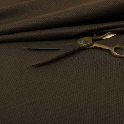 Bhopal Soft Textured Brown Coloured Plain Velour Pile Upholstery Fabric - Made To Measure Curtains