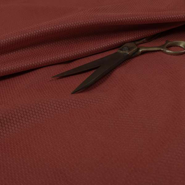 Bhopal Soft Textured Ruby Red Pink Coloured Plain Velour Pile Upholstery Fabric - Roman Blinds