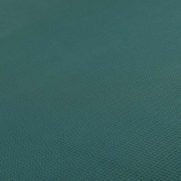 Bhopal Soft Textured Teal Coloured Plain Velour Pile Upholstery Fabric - Made To Measure Curtains