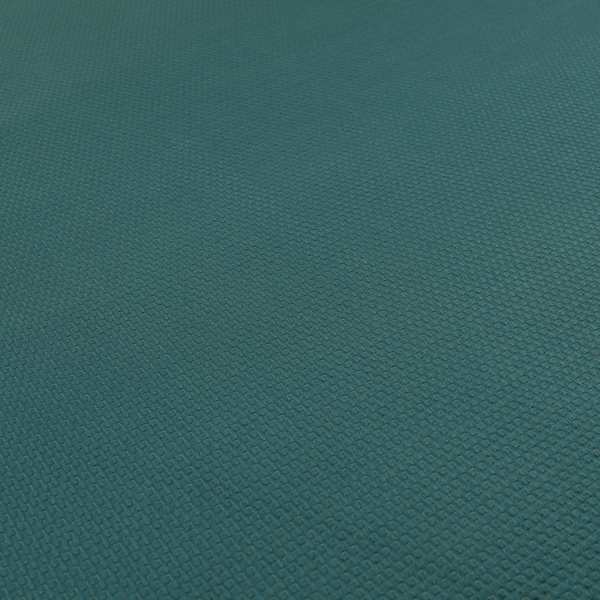 Bhopal Soft Textured Teal Coloured Plain Velour Pile Upholstery Fabric - Handmade Cushions