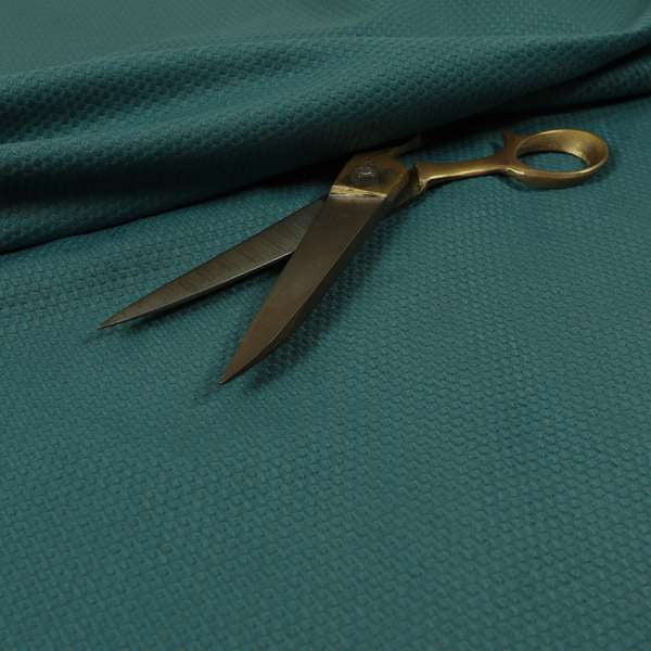 Bhopal Soft Textured Teal Coloured Plain Velour Pile Upholstery Fabric - Roman Blinds