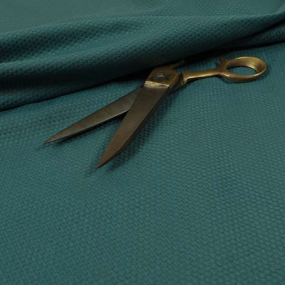 Bhopal Soft Textured Teal Coloured Plain Velour Pile Upholstery Fabric - Made To Measure Curtains