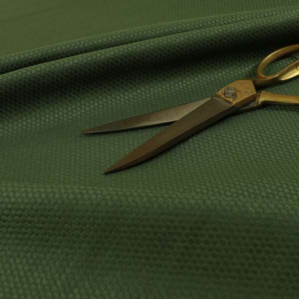 Bhopal Soft Textured Army Green Coloured Plain Velour Pile Upholstery Fabric