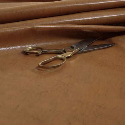 Faux Leather Bicast Tan Colour Heritage Aged Effect Look Upholstery Fabric