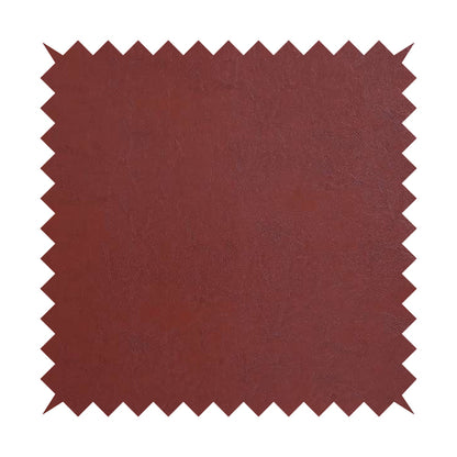 Faux Leather Bicast Red Colour Heritage Aged Effect Look Upholstery Fabric