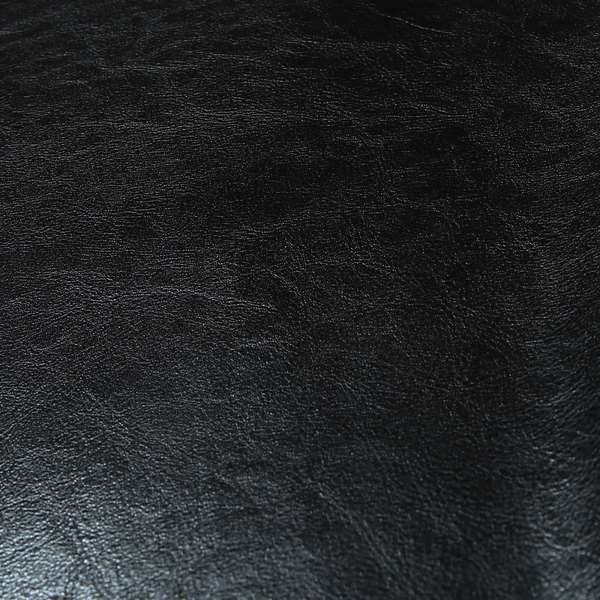 Faux Leather Bicast Black Colour Heritage Aged Effect Look Upholstery Fabric