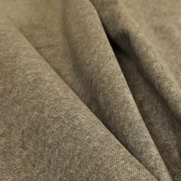 Boho Quilted Effect Soft Textured Chenille Upholstery Fabric Brown Colour - Made To Measure Curtains