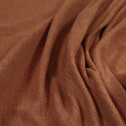 Bombay Soft Fine Faux Wool Effect Chenille Upholstery Furnishings Fabric Orange Colour