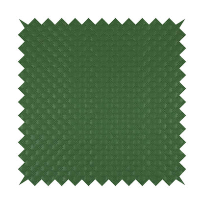 Bourbon Quilted Textured Green Colour Faux Leather Upholstery Fabric