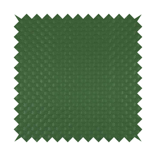 Bourbon Quilted Textured Green Colour Faux Leather Upholstery Fabric