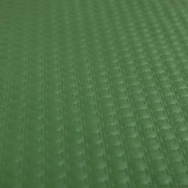 Bourbon Quilted Textured Green Colour Faux Leather Upholstery Fabric