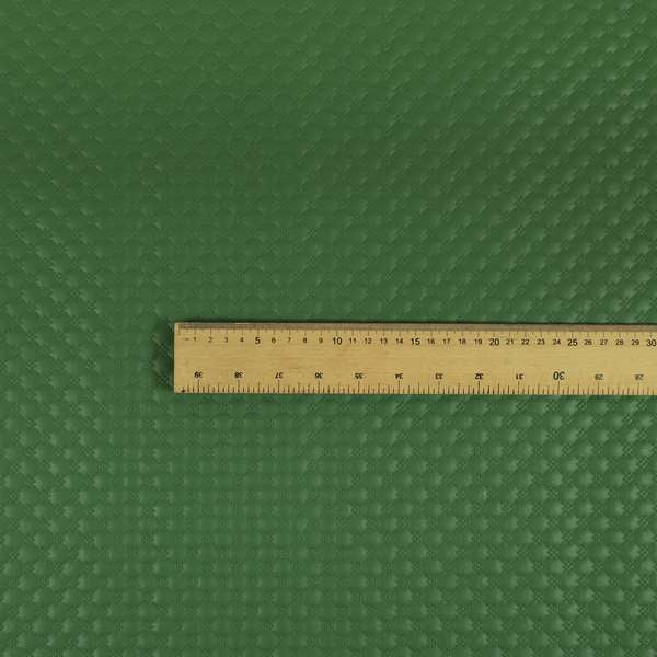 Bourbon Quilted Textured Green Colour Faux Leather Upholstery Fabric