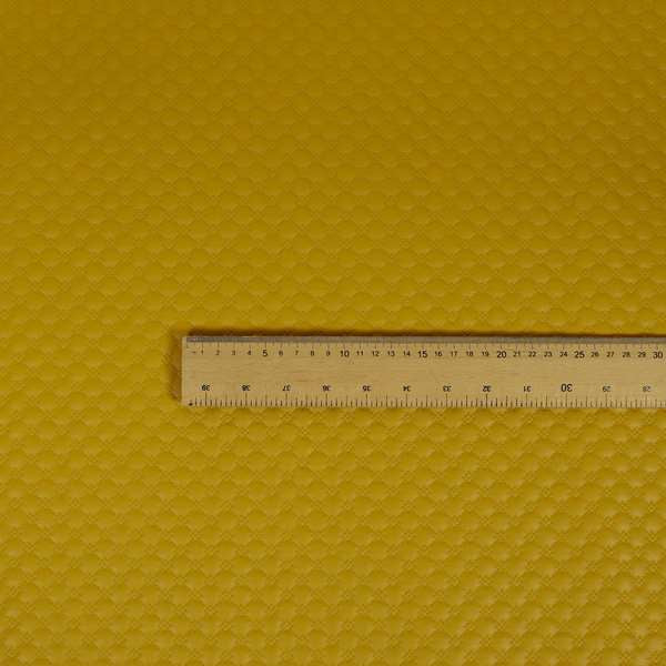 Bourbon Quilted Textured Yellow Colour Faux Leather Upholstery Fabric