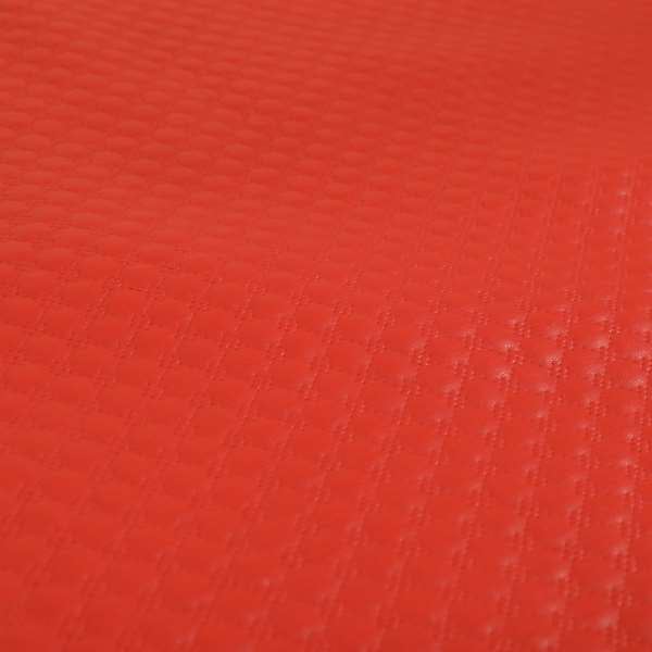 Bourbon Quilted Textured Red Colour Faux Leather Upholstery Fabric