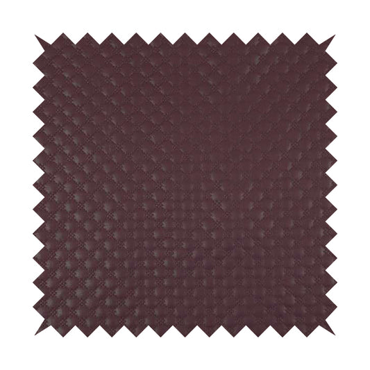 Bourbon Quilted Textured Purple Colour Faux Leather Upholstery Fabric